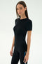 Louise Rib Short Sleeve - Black