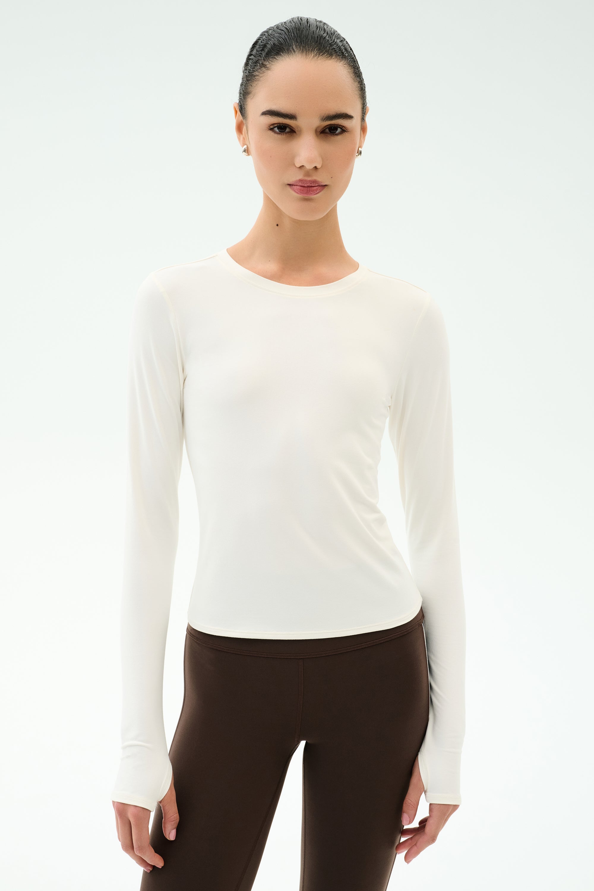 Airweight Lite Long Sleeve Waist Length - White – SPLITS59