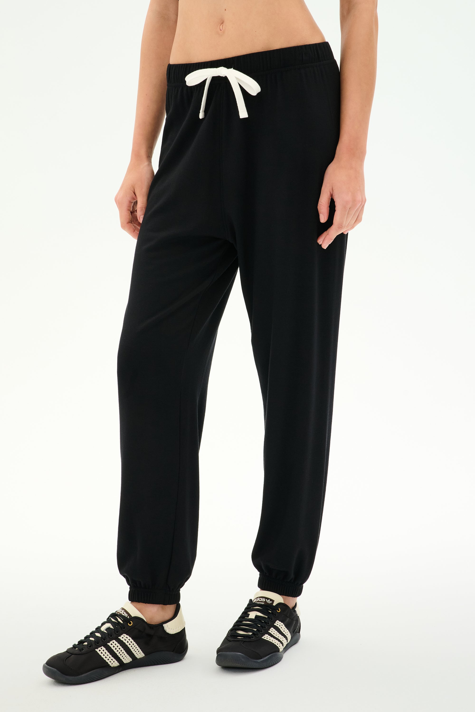Andie Oversized Fleece Sweatpant - Black – SPLITS59