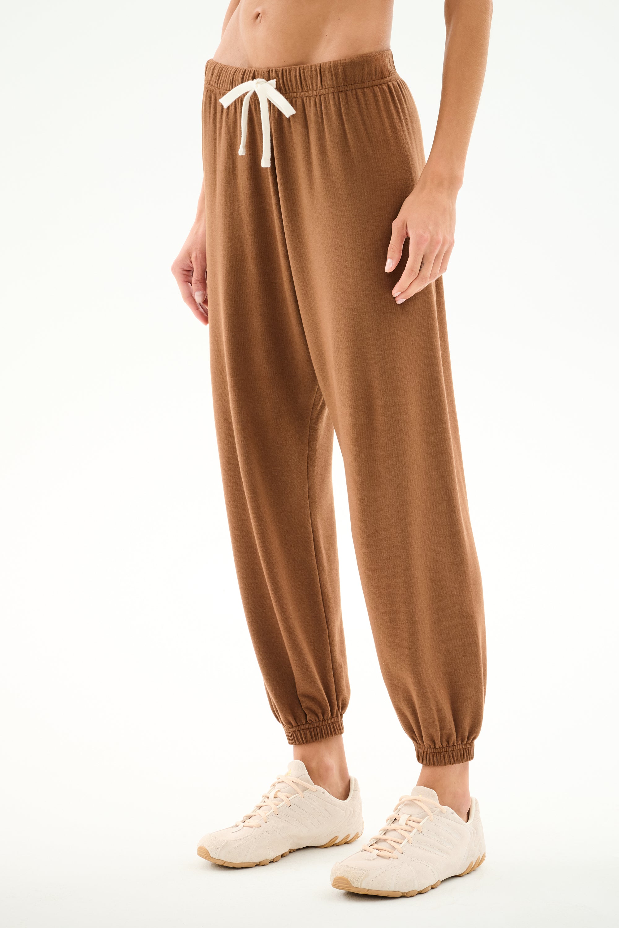 Andie Oversized Fleece Sweatpant - Toffee – SPLITS59