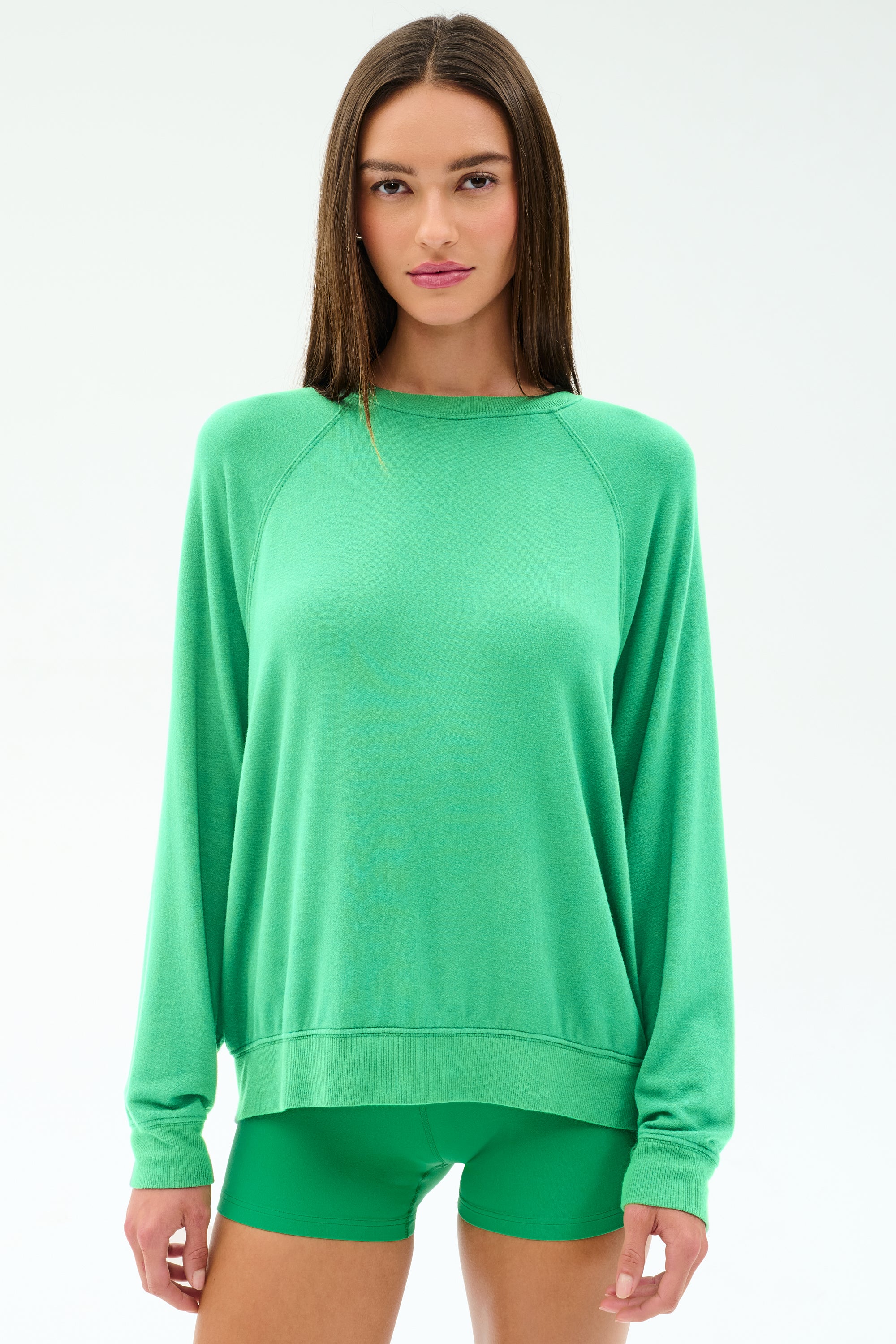 Andie Oversized Fleece Sweatshirt - Spearmint – SPLITS59