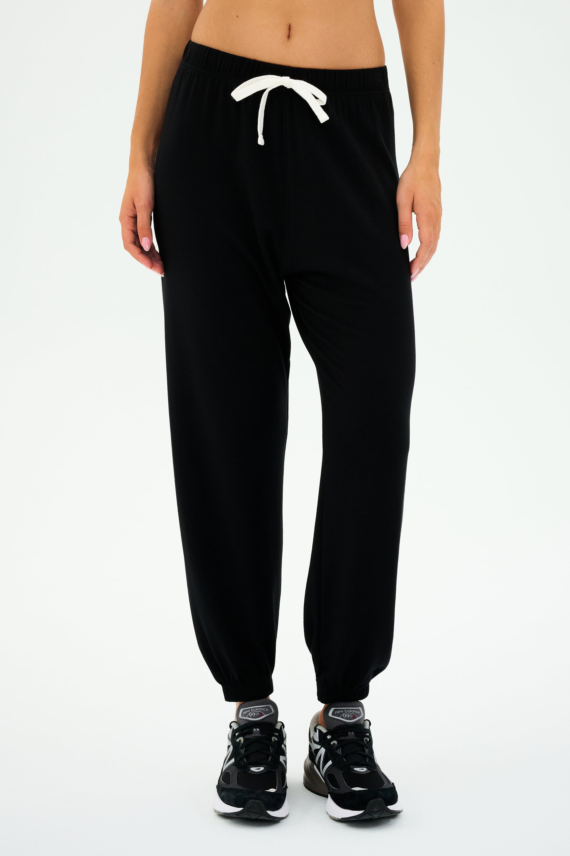Andie Oversized Fleece Sweatpant Black – SPLITS59