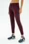 Airweight Jogger 7/8 with Piping - Dark Cherry/Indigo