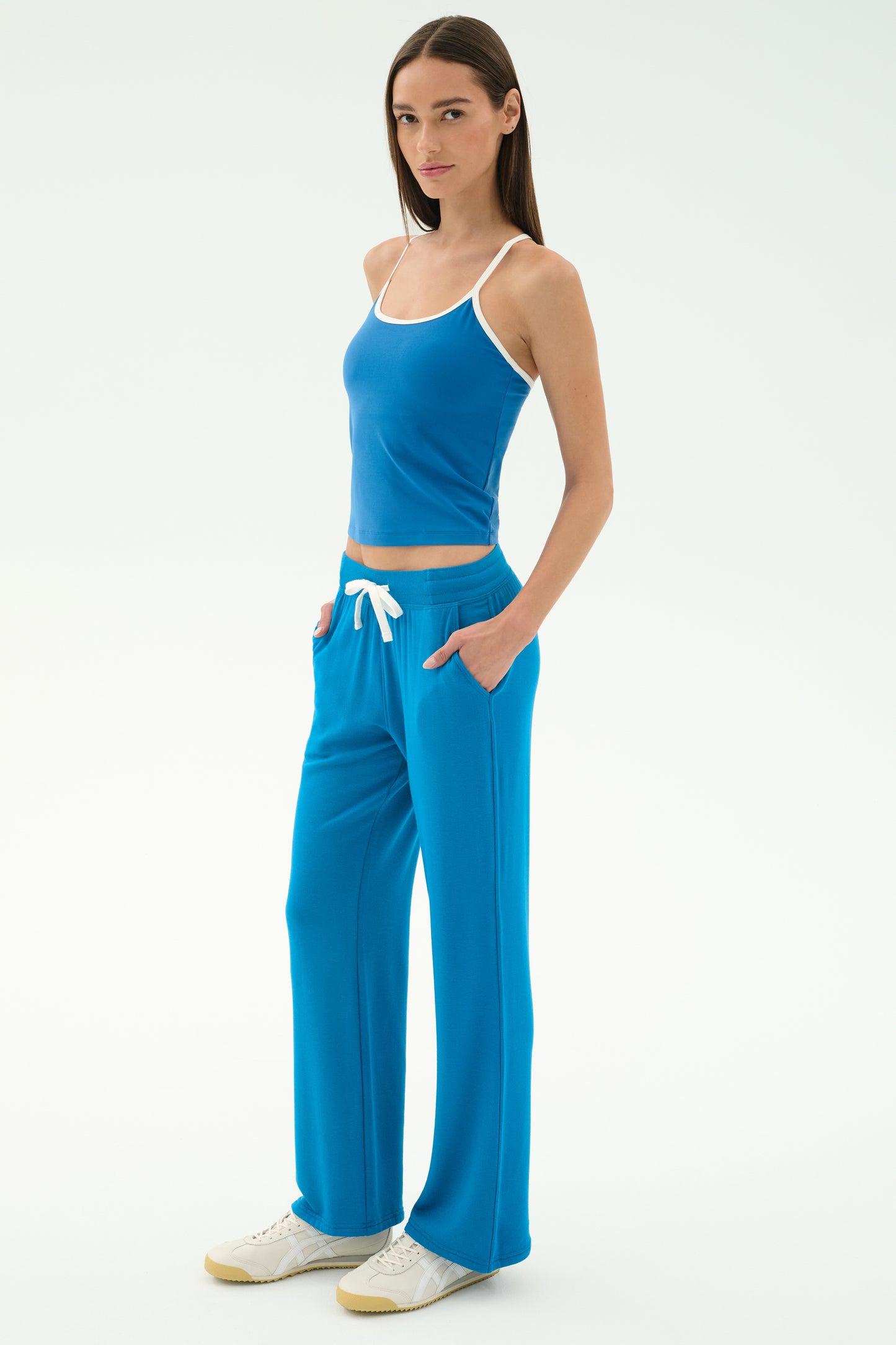 Airweight Tank - Stone Blue/White