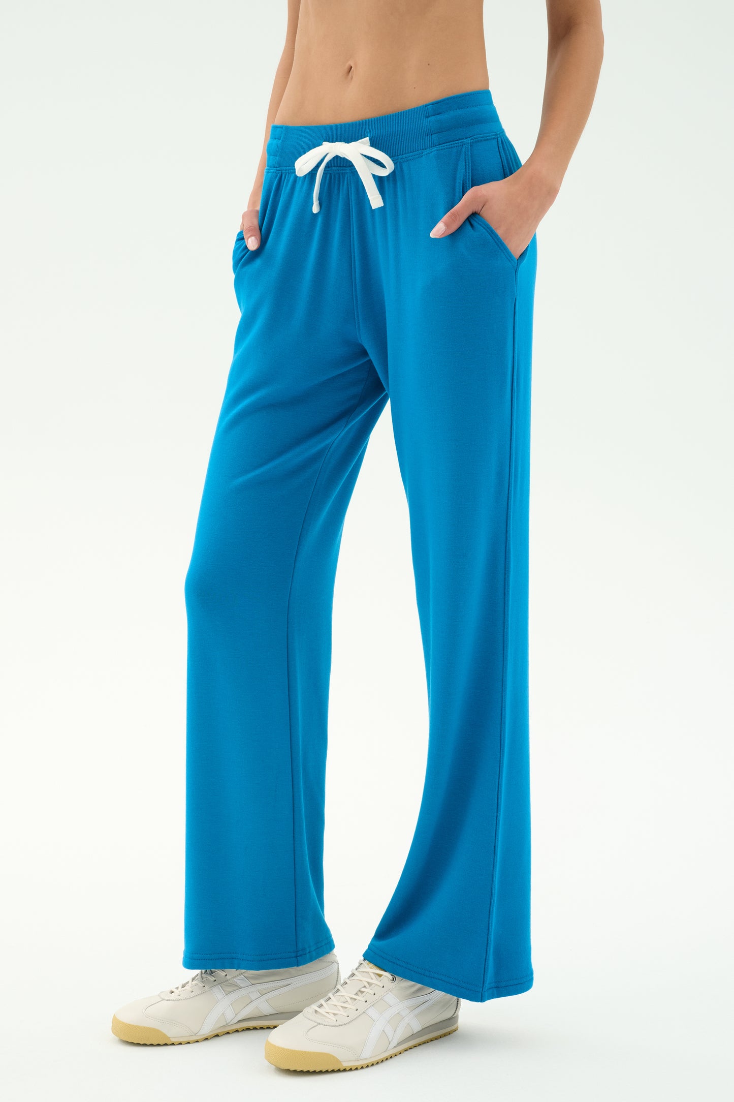 Raven Fleece Full Length Sweatpant - Stone Blue
