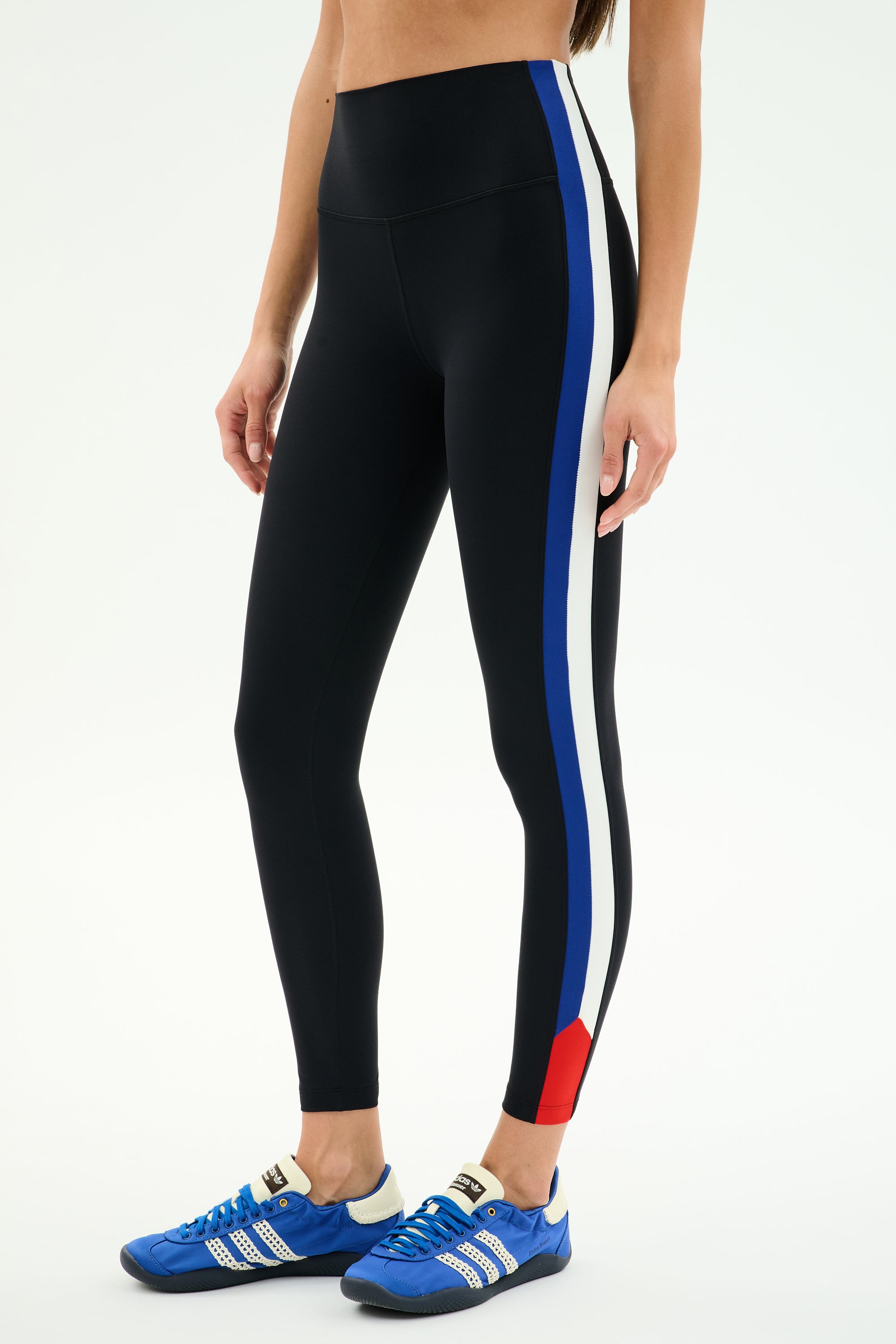 Monah High Waist Rigor Legging 7/8 - Black/Cobalt – SPLITS59