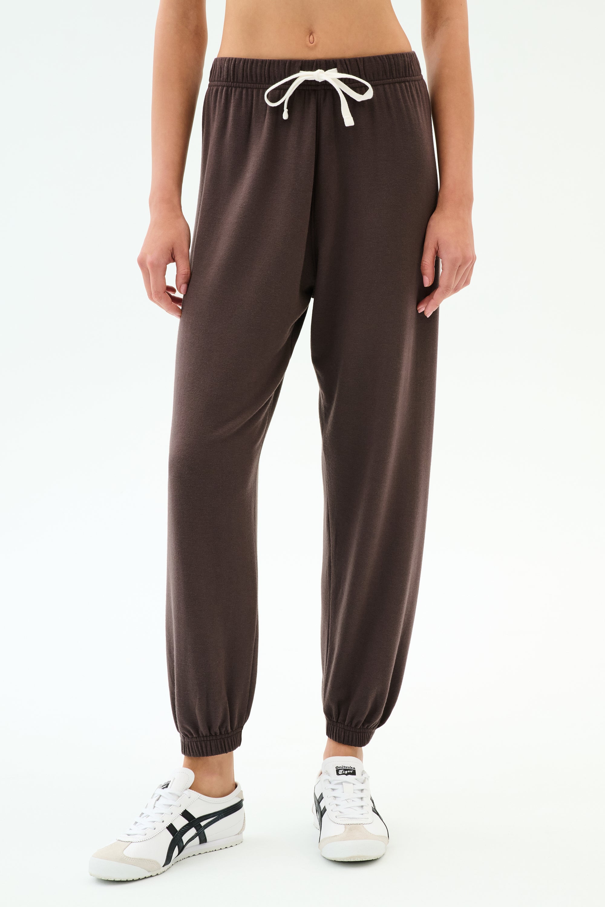 Andie Oversized Fleece Sweatpant - Dark Chocolate – SPLITS59