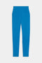SPLITS59 Airweight Super High Waist 7/8 leggings in bright blue are laid flat on a white background.
