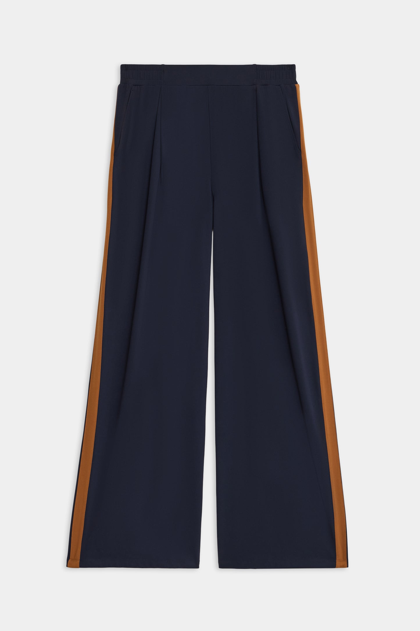 Luca Airweight Trouser with Stripe - Indigo/Honey