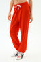 Andie Oversized Fleece Sweatpant - Lotus Red