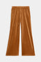 The SPLITS59 Joy Velour Pant is a wide-leg, high-waisted rust velvet pant shown laid flat on a white background.