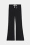 SPLITS59 Blaire Rib Pant in black, featuring a white drawstring waistband, displayed flat against a white background.