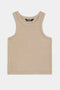 Kiki Rib Crop Tank - Latte