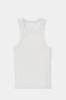 A SPLITS59 Kiki Rib Tank Full Length - White on a white background.