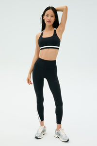 Miles High Waist Rigor 7/8 - Black/White