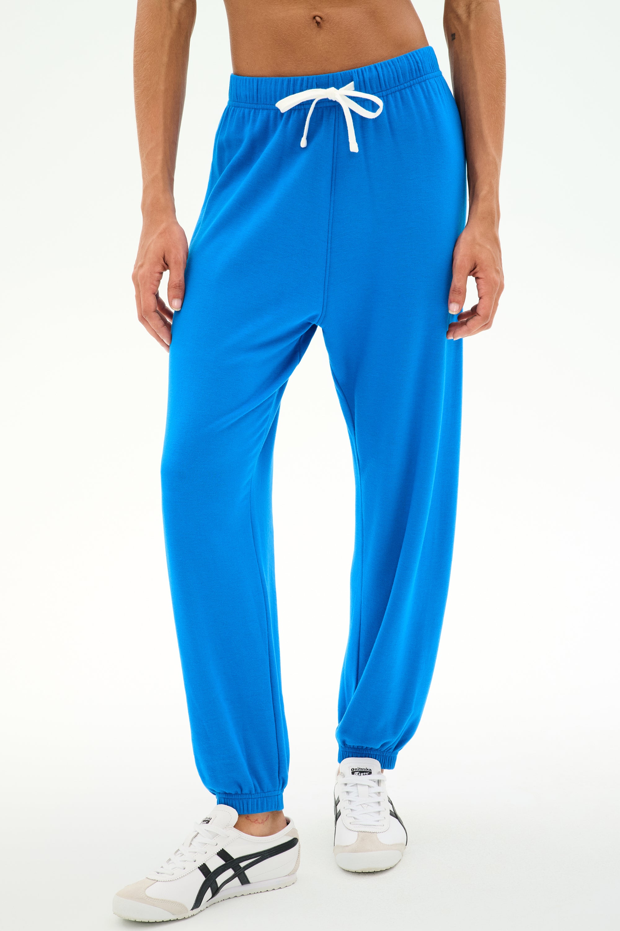 Andie Oversized Fleece Sweatpant - Classic Blue