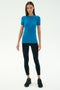 Louise Rib Short Sleeve - Stone Blue