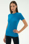 Louise Rib Short Sleeve - Stone Blue