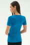 Louise Rib Short Sleeve - Stone Blue