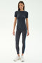 Louise Rib Short Sleeve - Graphite
