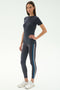 Louise Rib Short Sleeve - Graphite