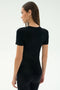 Louise Rib Short Sleeve - Black