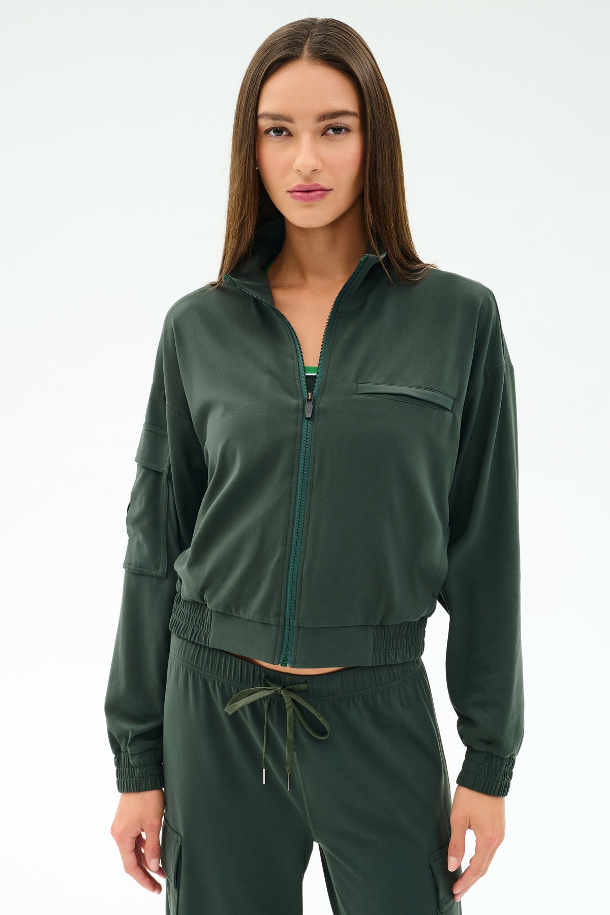 Peaches Airweight Cargo Jacket Military