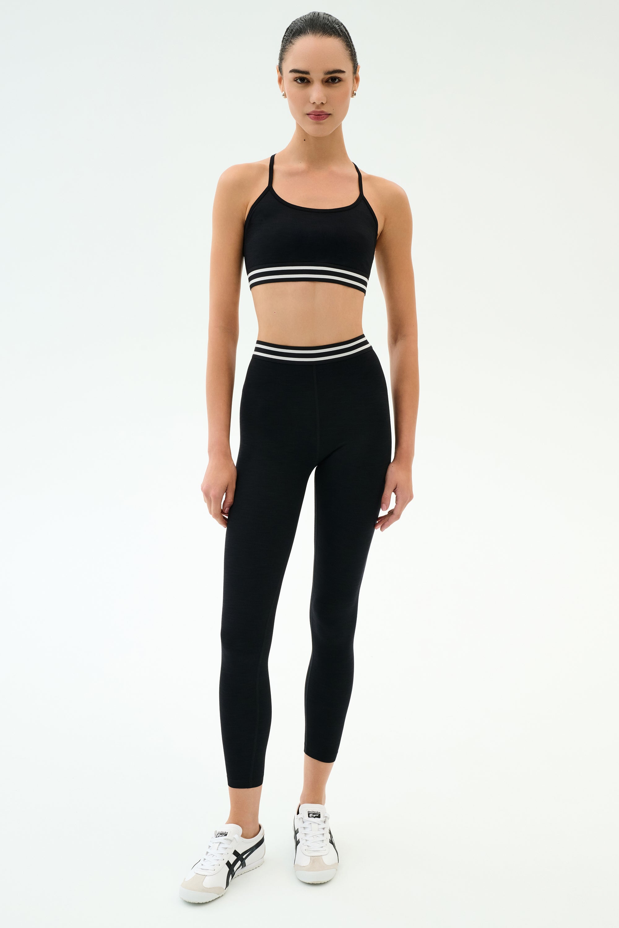 Bailey High Waist Active Rib 7/8 - Black – SPLITS59