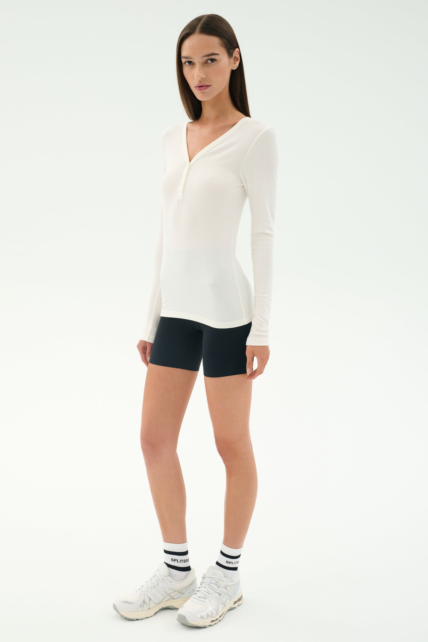 Louise Rib Henley - White