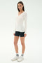 Louise Rib Henley - White
