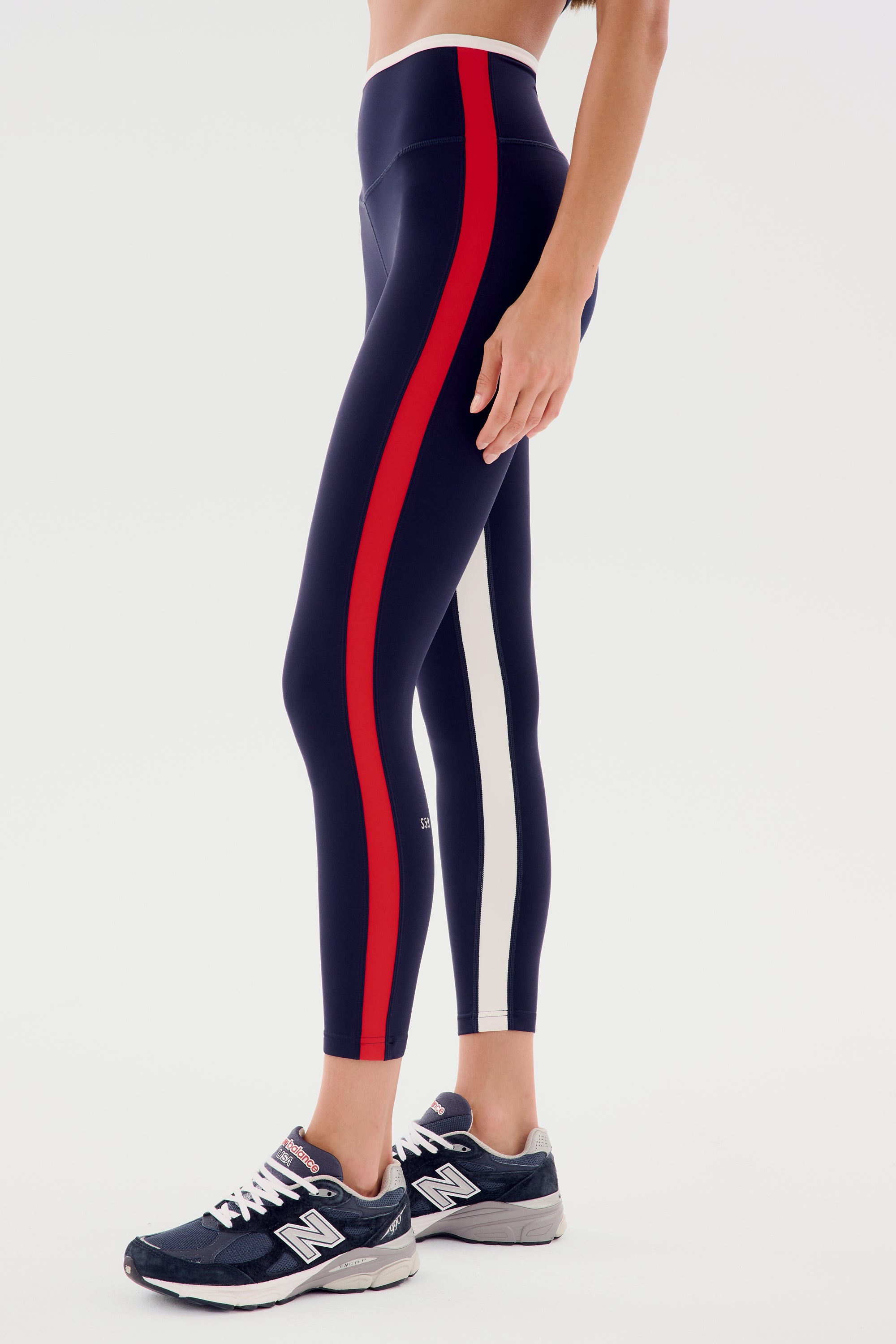 Sam High Waist Rigor 7/8 - Indigo/White – SPLITS59