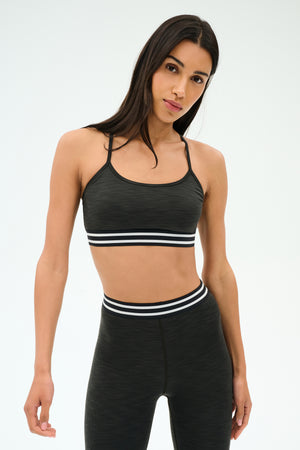 Cali Active Rib Bra Heather Graphite