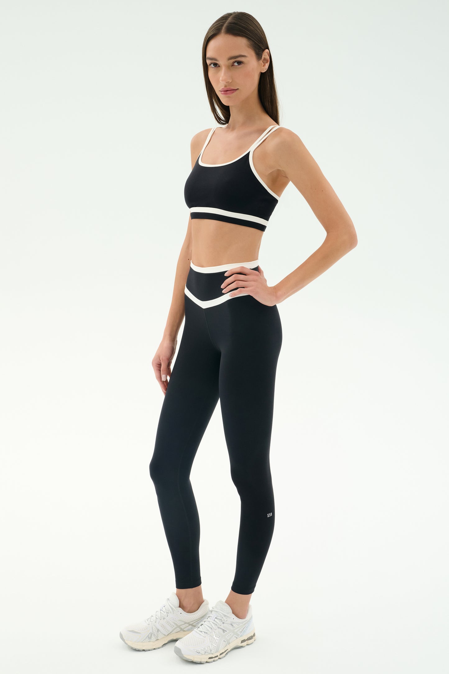 Eva Rigor Double Strap Bra - Black/White