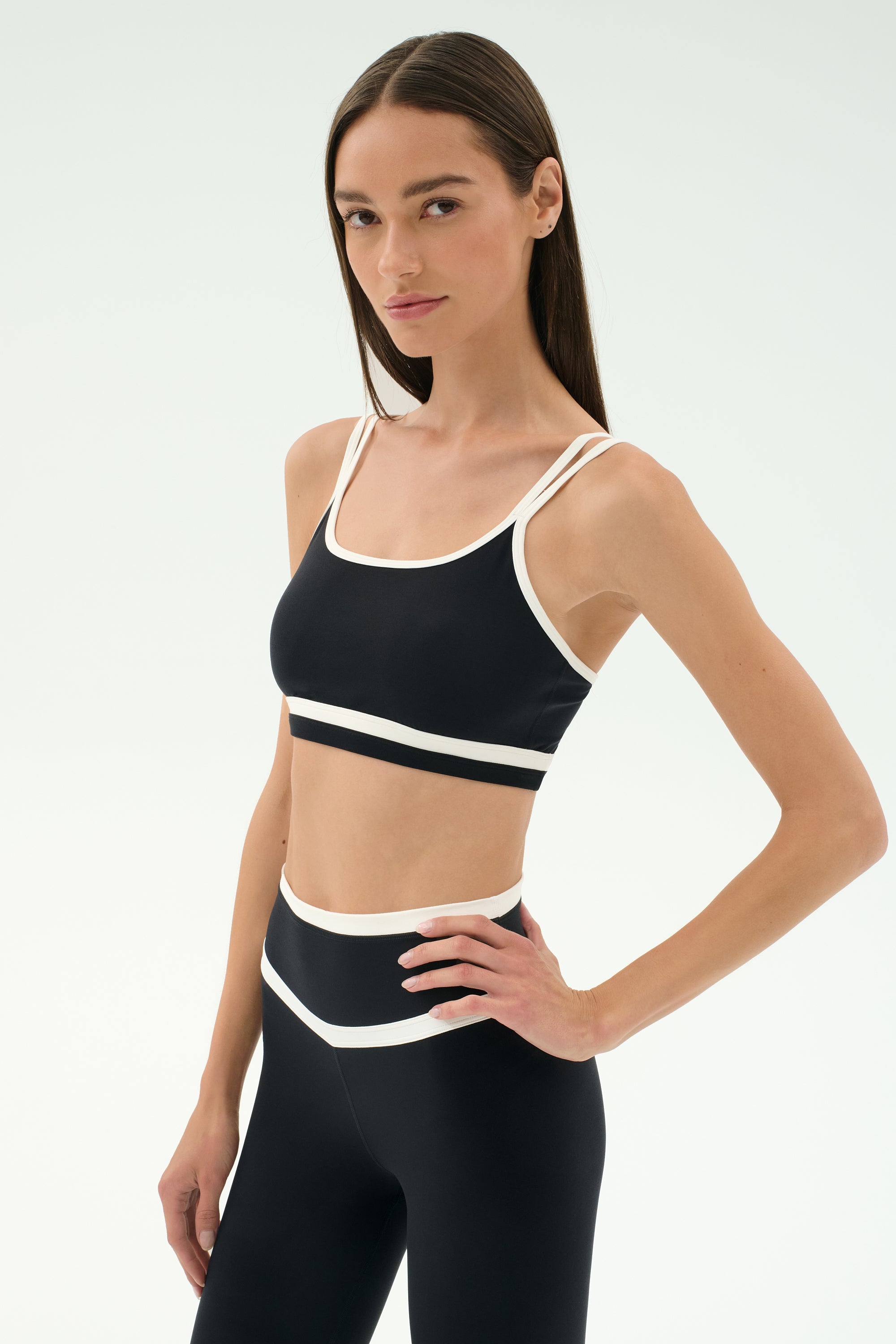 Eva Rigor Double Strap Bra - Black/White