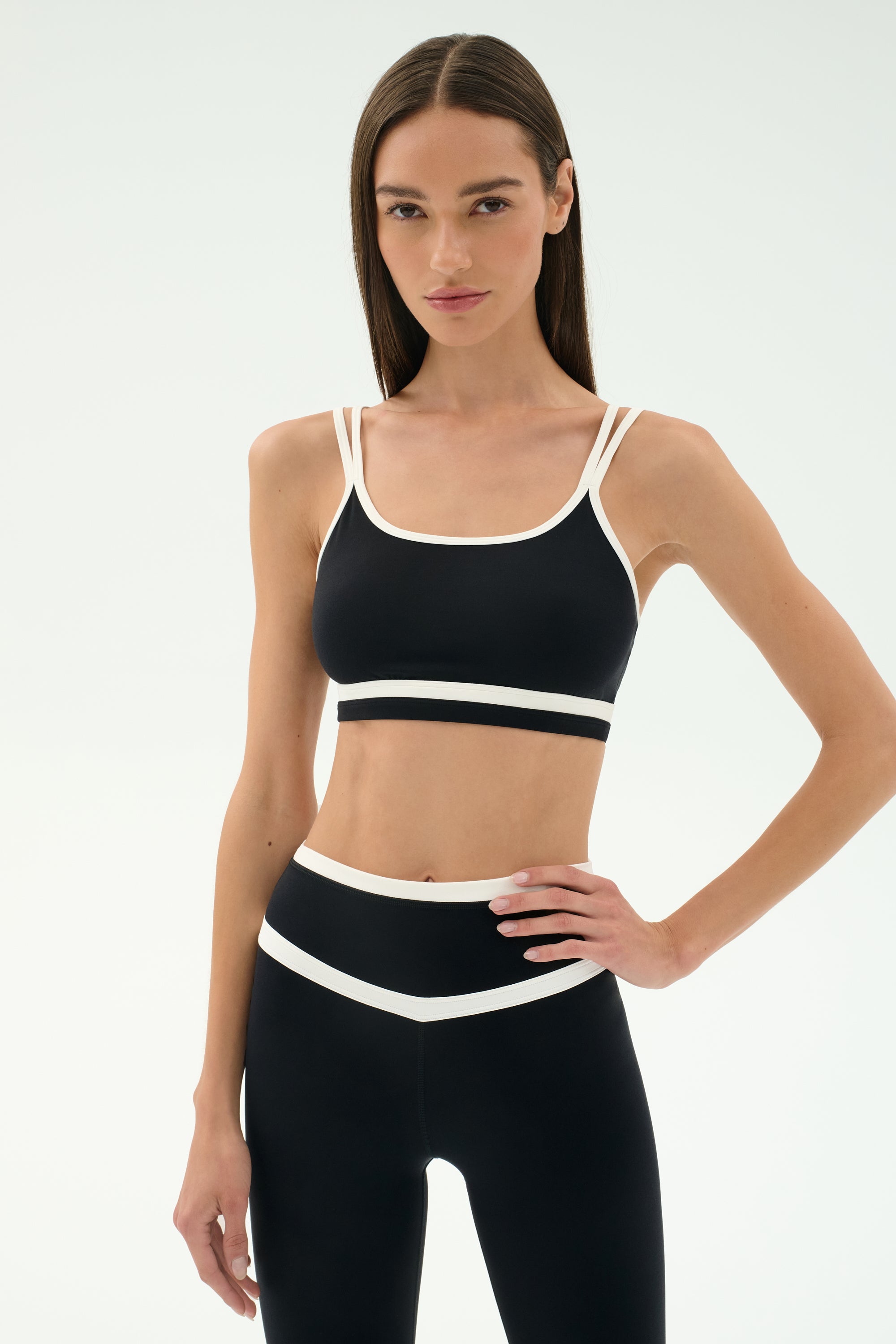 Eva Rigor Double Strap Bra - Black/White