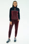 Airweight Jogger 7/8 with Piping - Dark Cherry/Indigo