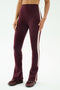 Raquel High Waist Flared Legging - Dark Cherry/Creme