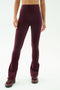 Raquel High Waist Flared Legging - Dark Cherry/Creme