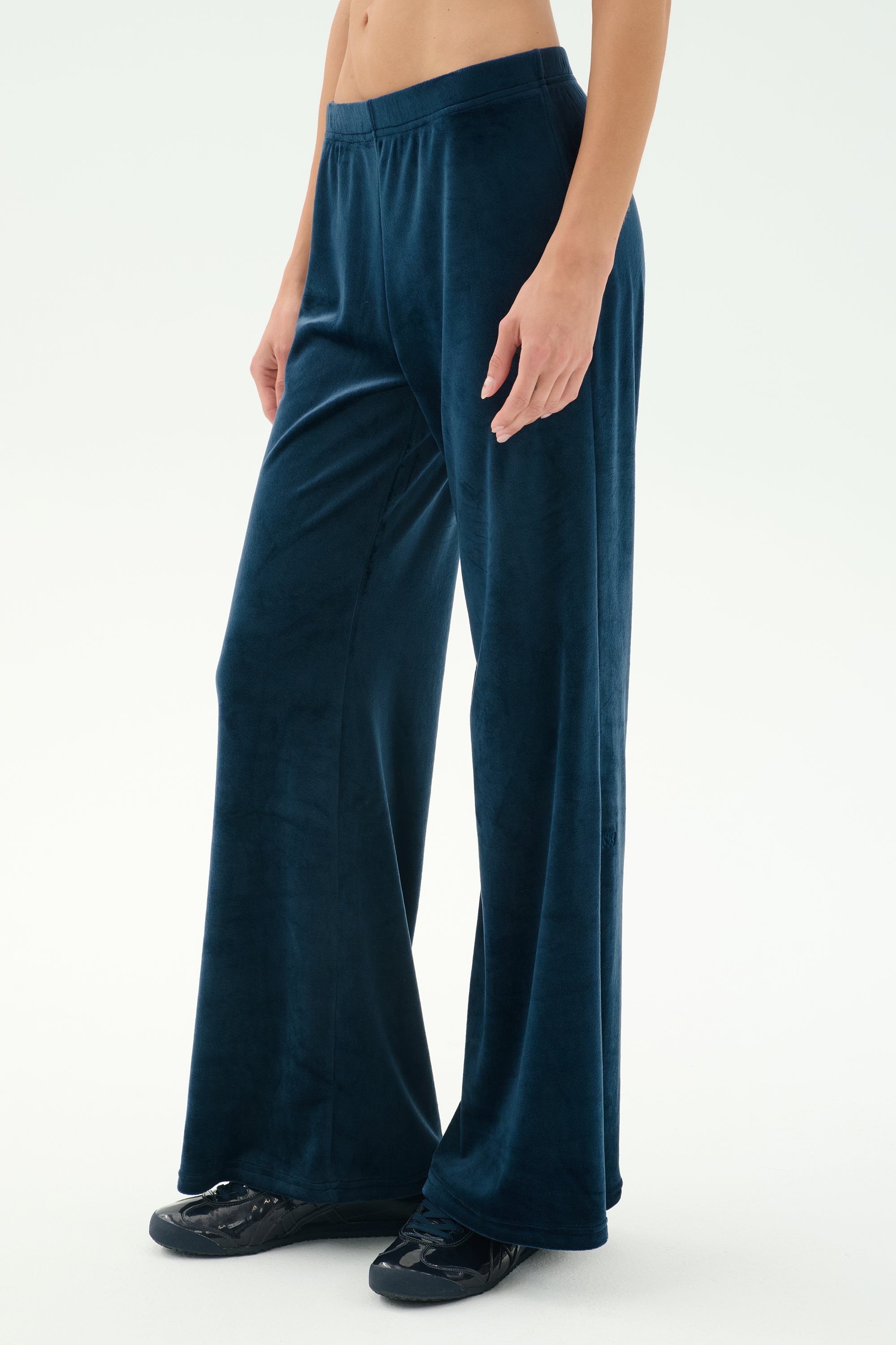 TODAYFUL Embroidery Velour Pants ネイビー 38 todayful embroidery velour pants 38