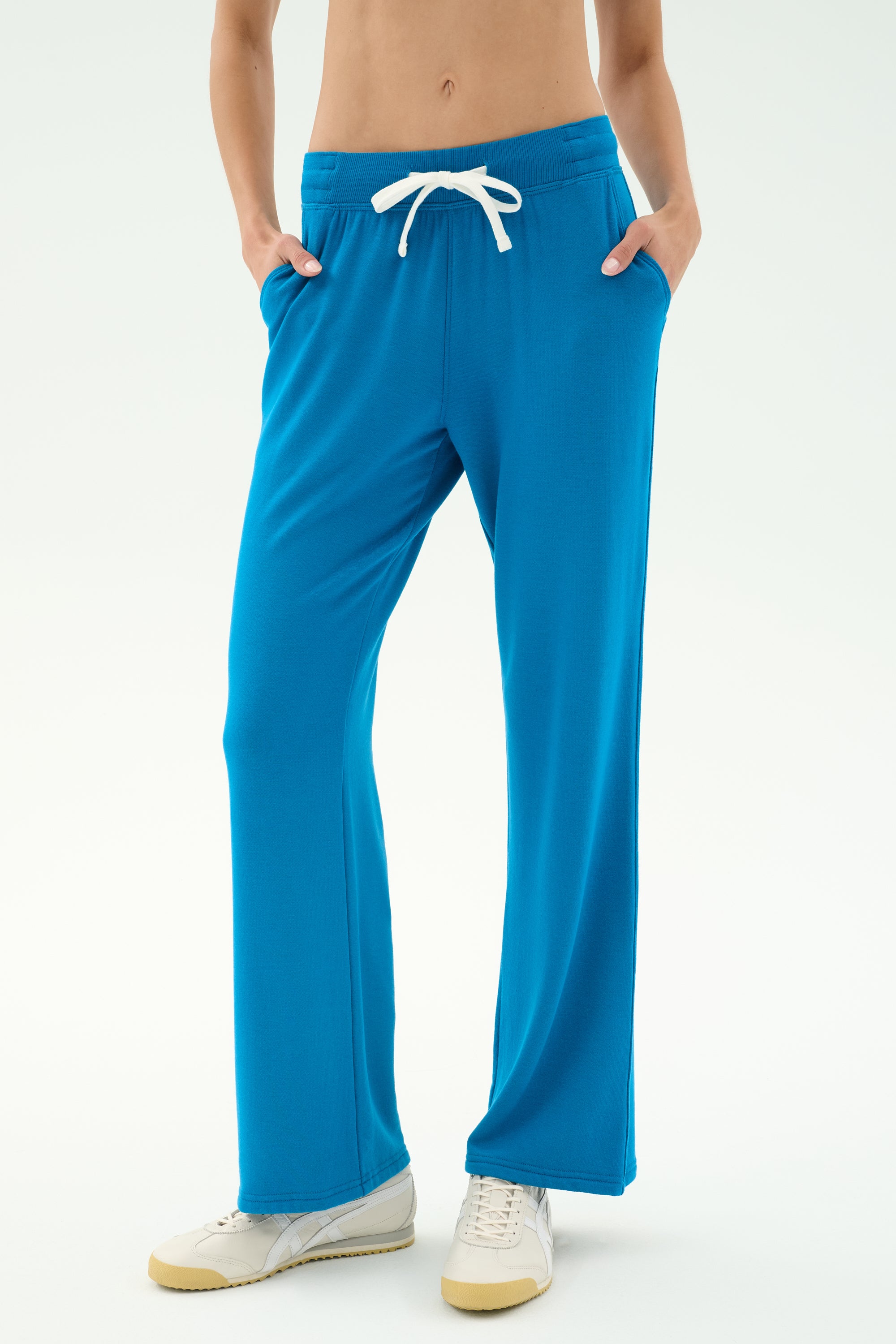 Raven Fleece Full Length Sweatpant - Stone Blue