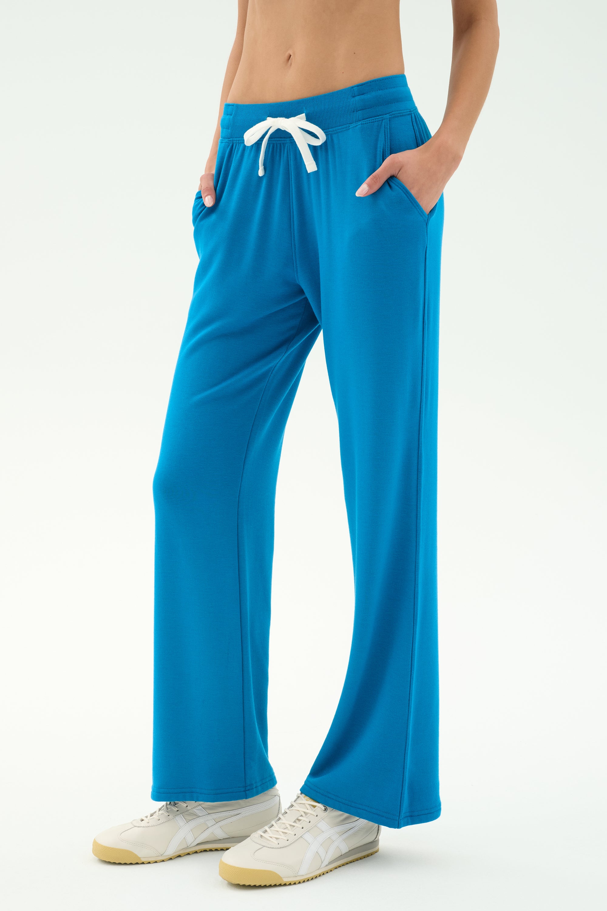 Raven Fleece Full Length Sweatpant - Stone Blue