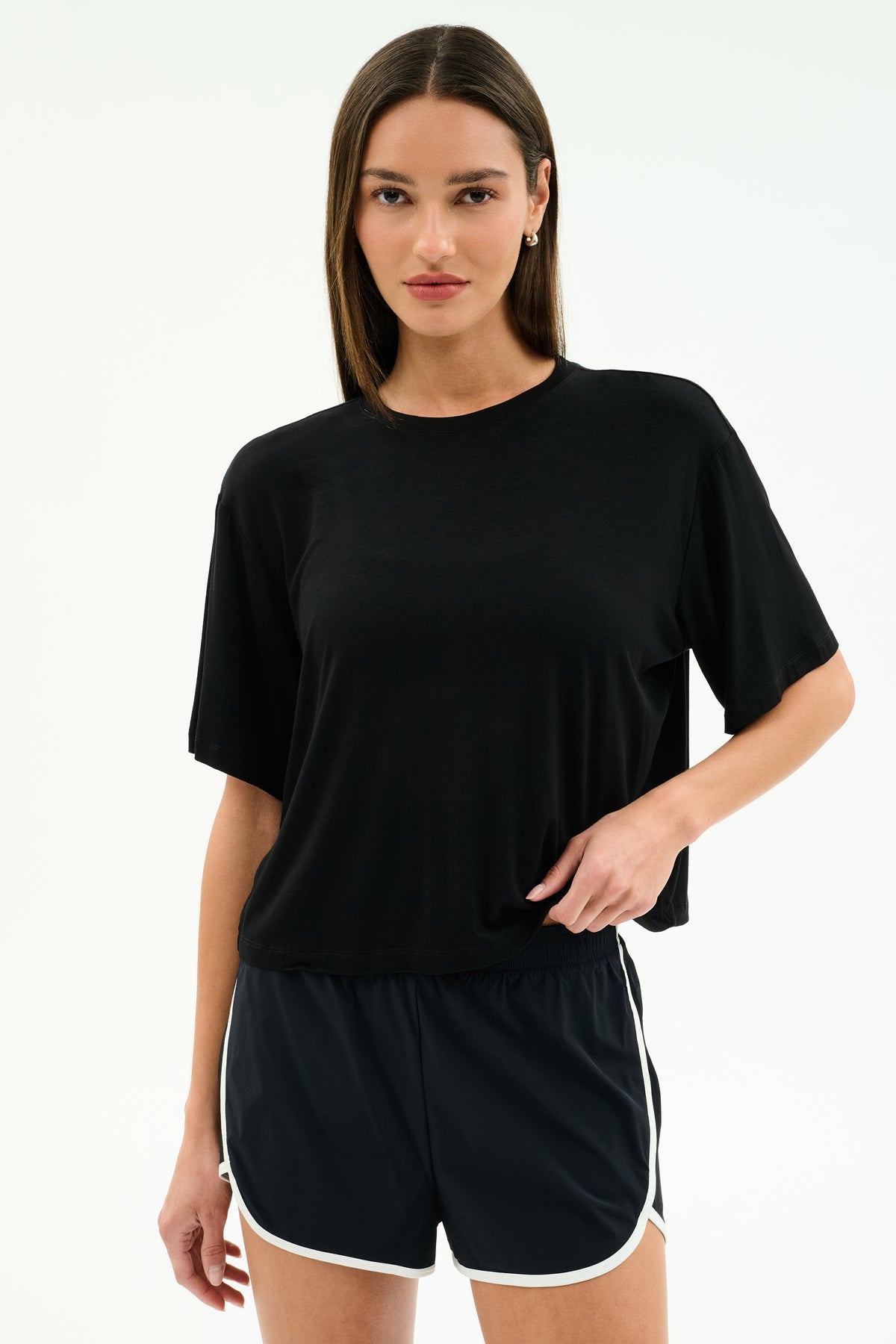 Djuna Oversized Jersey Tee - Black