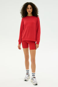 Andie Oversized Fleece Sweatshirt - Riviera