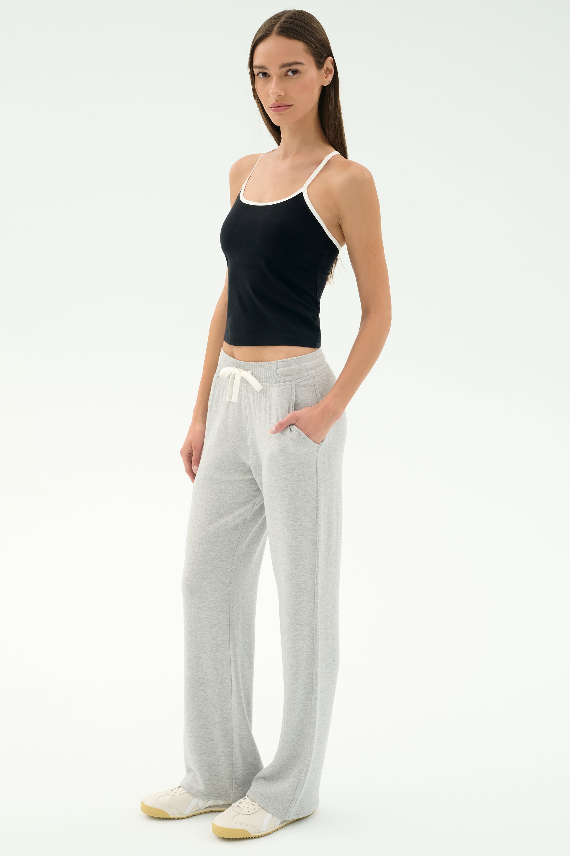 Raven Fleece Full Length Sweatpant - Heather Grey
