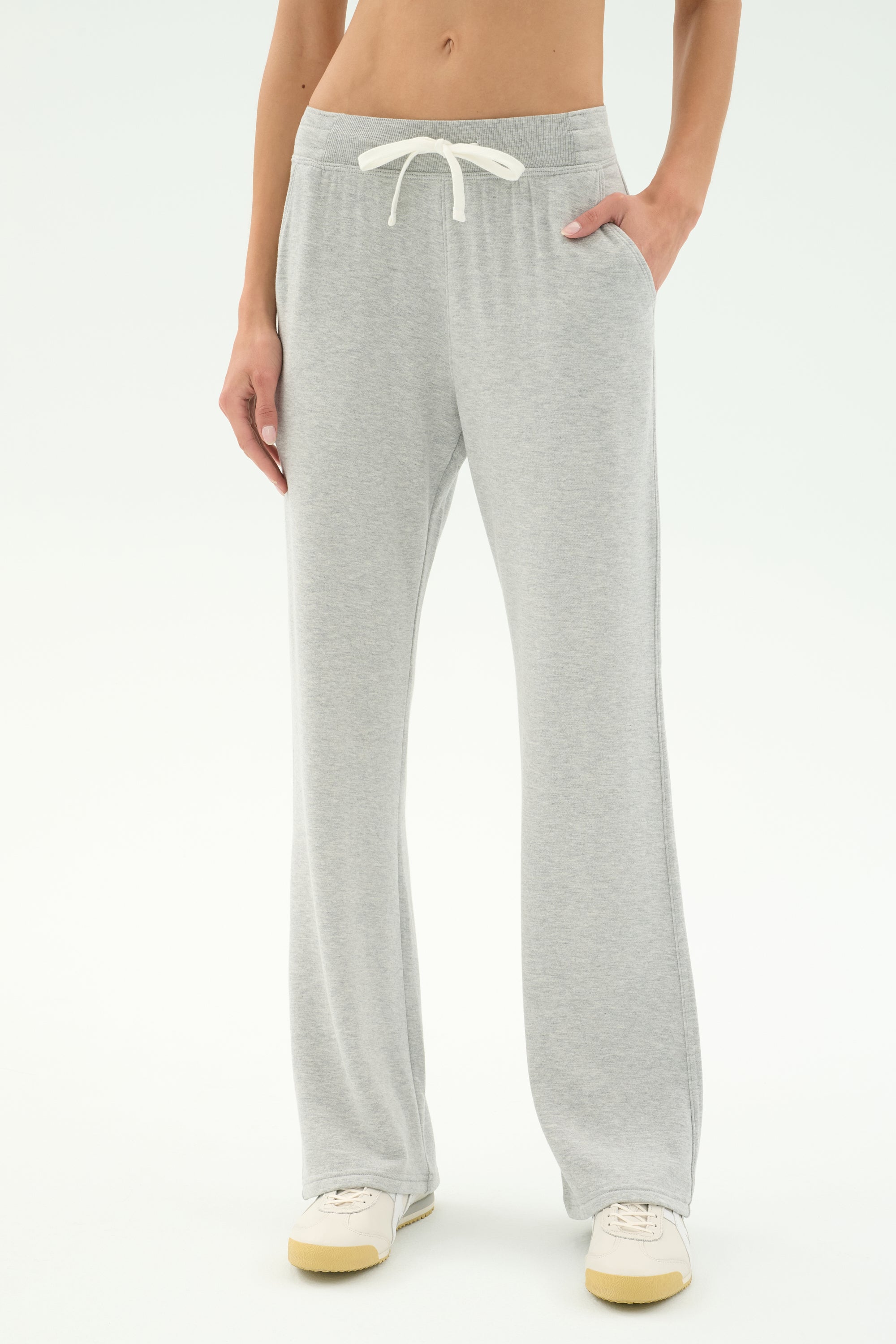Raven Fleece Full Length Sweatpant Heather Grey – SPLITS59