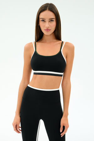 Eva Rigor Double Strap Bra Black Military
