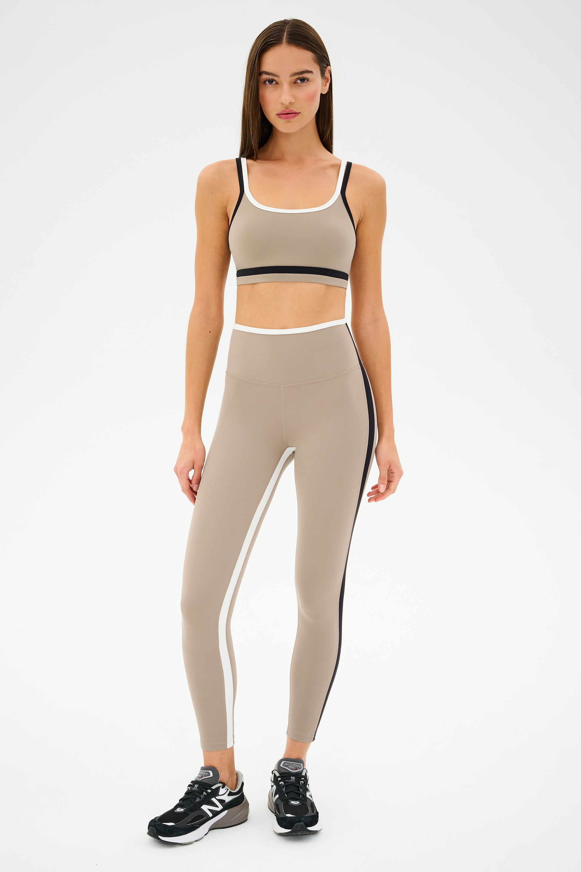 Sam High Waist Rigor 7/8 - Latte/Black