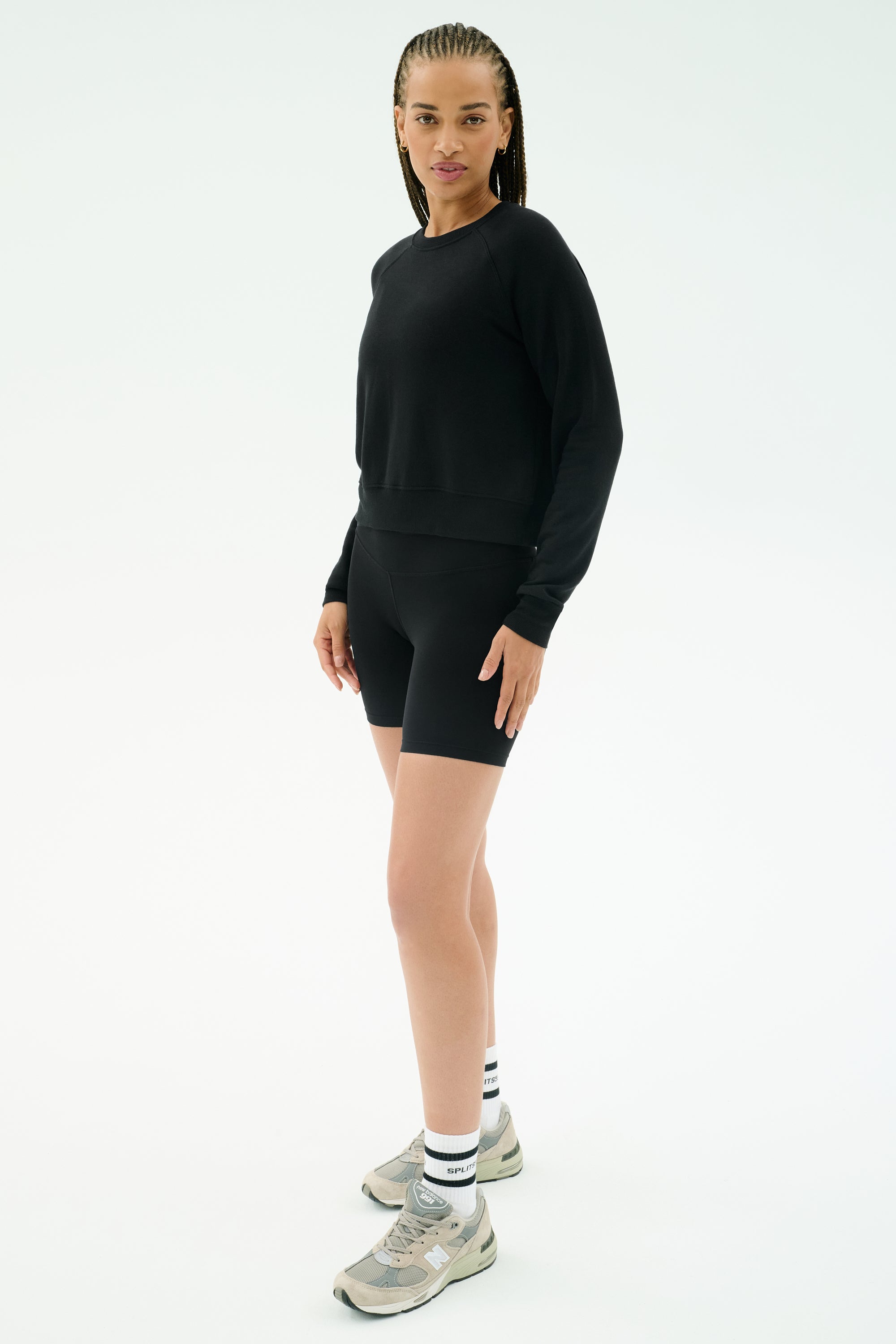Brooks Fleece Long Sleeve Sweatshirt - Black – SPLITS59