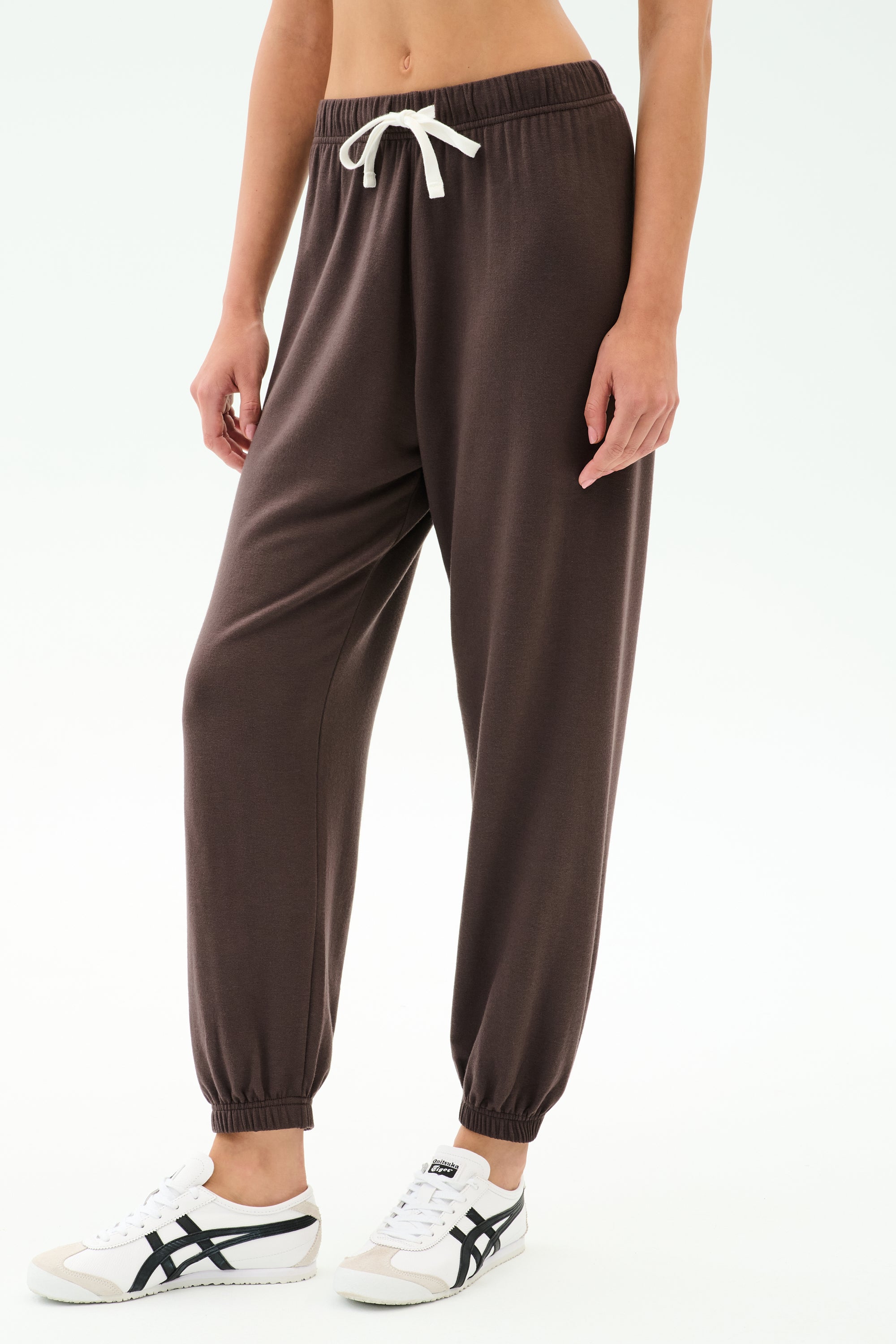 スート Andie Oversized Fleece Sweatpant - Dark Chocolate – SPLITS59