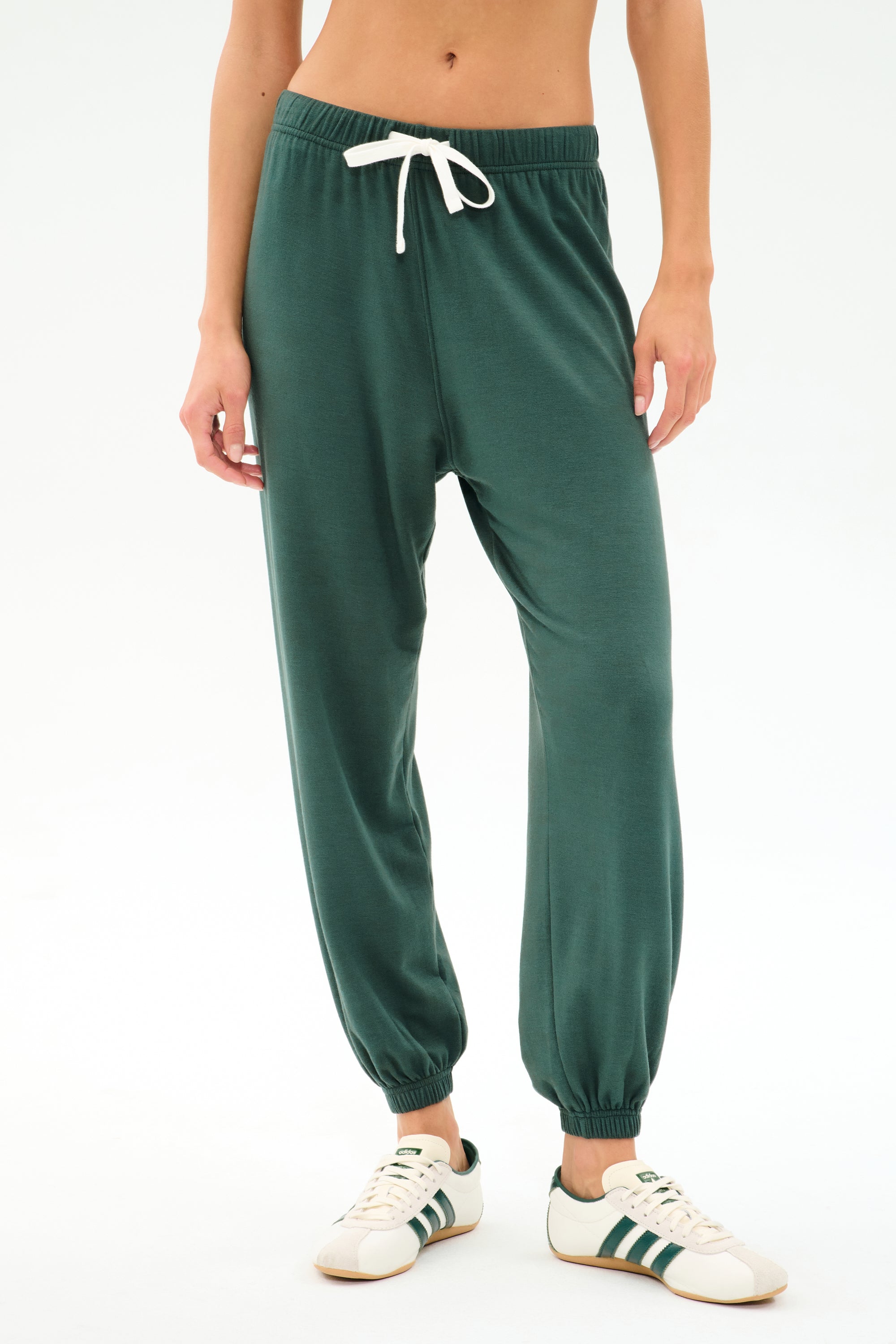 Andie Oversized Fleece Sweatpant - Military – SPLITS59